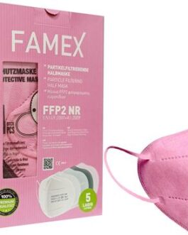Famex Μάσκες Προστασίας μιας Χρήσης FFP2 σε Ροζ Χρώμα 10Τεμ